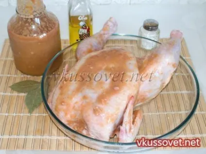 Курка під соусом в духовці, рецепт з покроковими фото (курка запечена) Курка під соусом в духовці, рецепт з покроковими фото