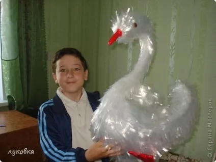 Лебідь з парникової плівки, країна майстрів (виріб) Лебідь з парникової плівки, країна майстрів