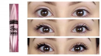 Maybelline туш для вій для об'єму, lash sensational, volum і express