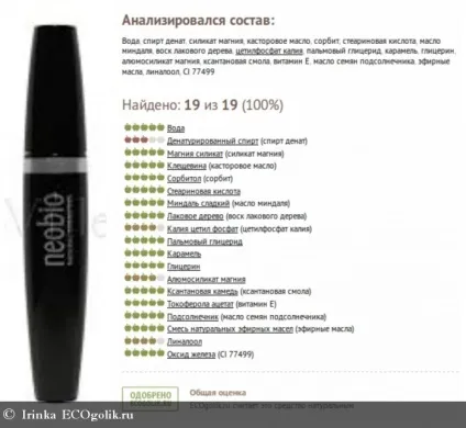 Об'ємна туш для вій 01 чорна neobio - відгук екоблогера irinka (туш) Об'ємна туш для вій 01 чорна neobio - відгук екоблогера irinka