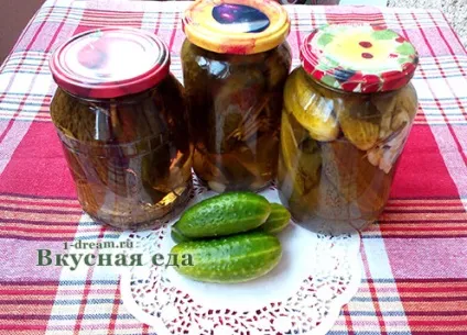 Огірки мариновані солодкі