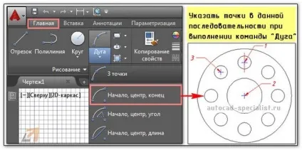 Осьова лінія в Автокад