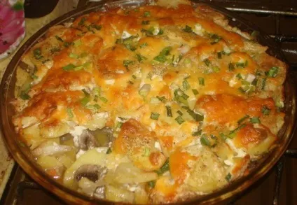 Опеньки, запечені в духовці з картоплею (опеньки) Опеньки, запечені в духовці з картоплею