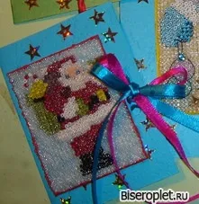 Листівка з бісеру - схема, майстер-клас (бісеру) Листівка з бісеру - схема, майстер-клас