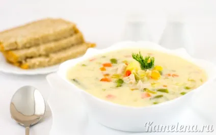 Овочевий суп з куркою і вершками (вершками) Овочевий суп з куркою і вершками