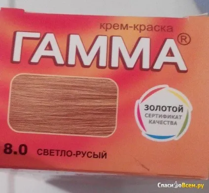 Відгук про фарба для волосся - гамма - з вітаміном c 8 (волосся) Відгук про фарба для волосся - гамма - з вітаміном c 8