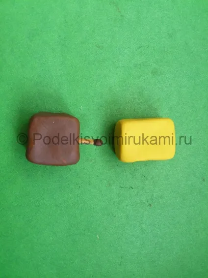 Виріб губка боб з пластиліну (губка) Виріб губка боб з пластиліну