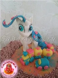 Поні, машинка і паровозик з мастики, майстер-клас - сахарінка