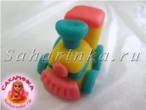 Поні, машинка і паровозик з мастики, майстер-клас - сахарінка
