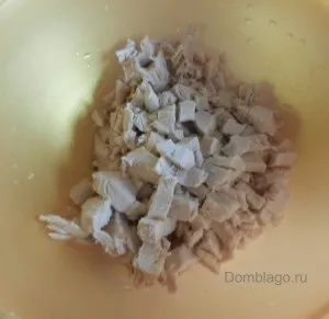 Святковий салат з куркою, грибами і корнішонами (святковий салат з куркою) Святковий салат з куркою, грибами і корнішонами
