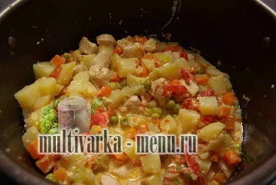 Рагу з куркою в мультиварці, другі страви в мультиварці (мультиварці) Рагу з куркою в мультиварці, другі страви в мультиварці