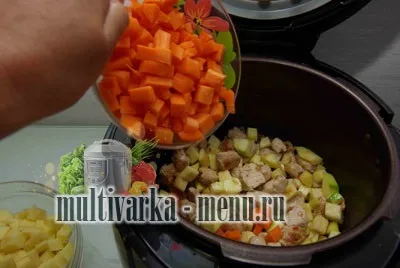 Рагу з куркою в мультиварці, другі страви в мультиварці (страви) Рагу з куркою в мультиварці, другі страви в мультиварці