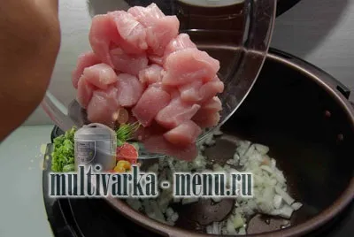 Рагу з куркою в мультиварці, другі страви в мультиварці (рагу з куркою) Рагу з куркою в мультиварці, другі страви в мультиварці