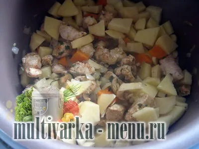 Рагу з куркою в мультиварці, другі страви в мультиварці (рагу з куркою в мультиварці) Рагу з куркою в мультиварці, другі страви в мультиварці