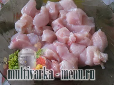 Рагу з куркою в мультиварці, другі страви в мультиварці (рагу з м'ясом в мультиварці) Рагу з куркою в мультиварці, другі страви в мультиварці
