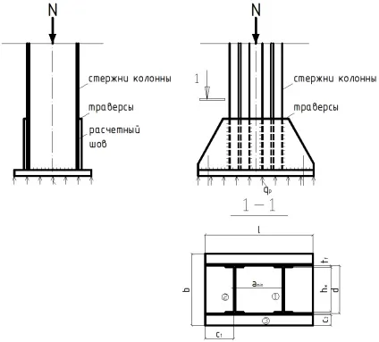 Розрахунок і конструювання оголовка колони 1 (Максимальний згинальний момент) Розрахунок і конструювання оголовка колони 1