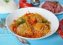 Рис з фаршем на сковороді, рецепт з фото (каррі) Рис з фаршем на сковороді, рецепт з фото