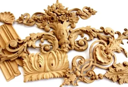 Різьблені накладки з дерева для меблів і дверей (різьблені) Різьблені накладки з дерева для меблів і дверей