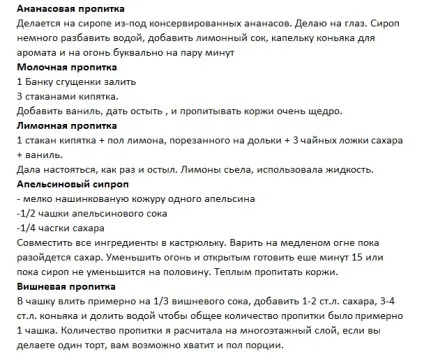 Рецепти сиропу для просочення тортів
