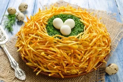 Салат «гніздо глухаря» покроковий рецепт з фото (глухаря) Салат «гніздо глухаря» покроковий рецепт з фото
