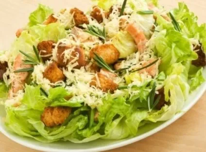 Салат цезар з куркою, класичний простий рецепт (цезар) Салат цезар з куркою, класичний простий рецепт