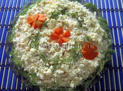 Салат генеральський з м'ясом, яловичиною або куркою (яловичиною) Салат генеральський з м'ясом, яловичиною або куркою
