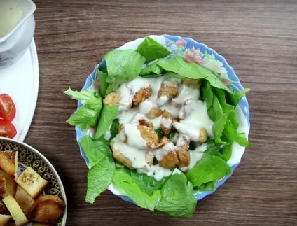 Салат цезар з куркою, класичний простий рецепт (салат) Салат цезар з куркою, класичний простий рецепт