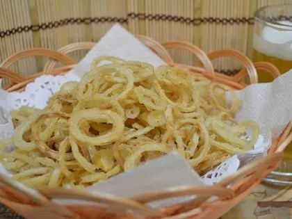 Як зробити кільця цибулі