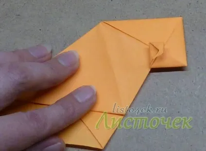 Як зробити черепашку з паперу (tomoko fuse), листочок (верхній шар Розправляємо) Як зробити черепашку з паперу (tomoko fuse), листочок