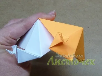 Як зробити черепашку з паперу (tomoko fuse), листочок (верхній шар Розправляємо) Як зробити черепашку з паперу (tomoko fuse), листочок