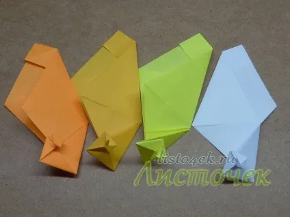 Як зробити черепашку з паперу (tomoko fuse), листочок ( «пелюстки» різні боки) Як зробити черепашку з паперу (tomoko fuse), листочок