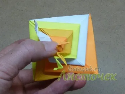 Як зробити черепашку з паперу (tomoko fuse), листочок (проти годинникової стрілки) Як зробити черепашку з паперу (tomoko fuse), листочок