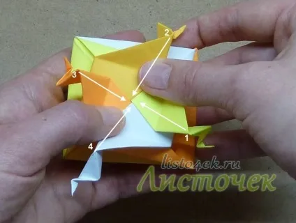 Як зробити черепашку з паперу (tomoko fuse), листочок (проти годинникової стрілки) Як зробити черепашку з паперу (tomoko fuse), листочок