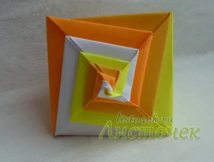 Як зробити черепашку з паперу (tomoko fuse), листочок ( «пелюстки» різні боки) Як зробити черепашку з паперу (tomoko fuse), листочок