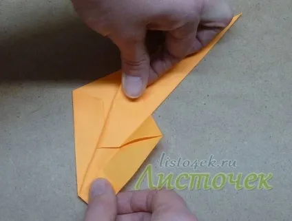Як зробити черепашку з паперу (tomoko fuse), листочок (верхній шар Розправляємо) Як зробити черепашку з паперу (tomoko fuse), листочок