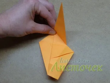 Як зробити черепашку з паперу (tomoko fuse), листочок (верхній шар Розправляємо) Як зробити черепашку з паперу (tomoko fuse), листочок