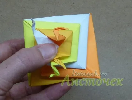 Як зробити черепашку з паперу (tomoko fuse), листочок ( «пелюстки» різні боки) Як зробити черепашку з паперу (tomoko fuse), листочок