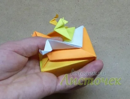 Як зробити черепашку з паперу (tomoko fuse), листочок ( «пелюстки» різні боки) Як зробити черепашку з паперу (tomoko fuse), листочок