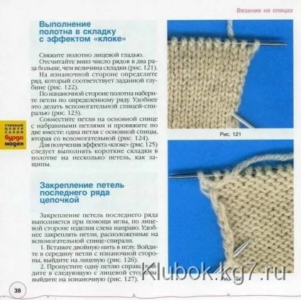 Шапочка спицями візерунком клоке, клубок