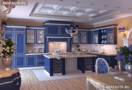 З якими квітами поєднується синій в інтер'єрі