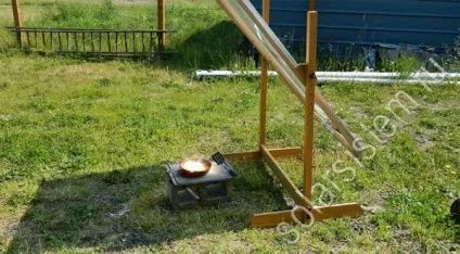 Сонячна піч з лінзи френеля (велике збільшувальне скло) Сонячна піч з лінзи френеля
