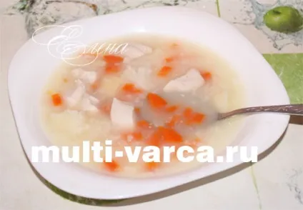 Суп з куркою і рисом в мультиварці