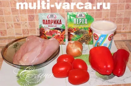 Тушкована курка з помідорами в мультиварці (помідори) Тушкована курка з помідорами в мультиварці