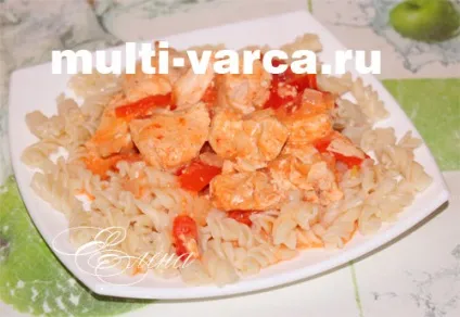 Тушкована курка з помідорами в мультиварці (курка помідорами мультиварці) Тушкована курка з помідорами в мультиварці