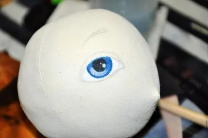 Вчимося роспісивать особа тряпичной ляльці (Коричневим кольором акуратно) Вчимося роспісивать особа тряпичной ляльці