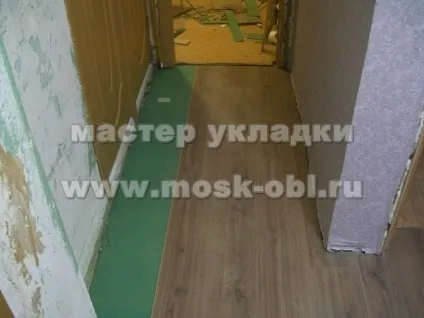 Укладання ламінату в пана образному коридорі (укладання ламінату в коридорі рубльовської шосе) Укладання ламінату в пана образному коридорі