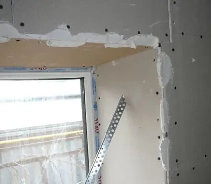 Пристрій укосів з гіпсокартону - технологія монтажу своїми руками, способи (гіпсокартону) Пристрій укосів з гіпсокартону - технологія монтажу своїми руками, способи