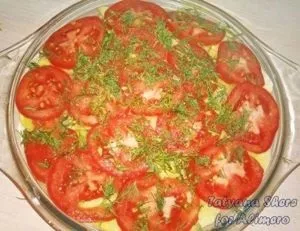 Запіканка з картоплею помідорами і сиром (проста картопляна запіканка) Запіканка з картоплею помідорами і сиром