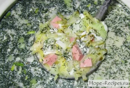Зимова окрошка з курячим м'ясом і солоними огірочками «рецепти надії (зимова) Зимова окрошка з курячим м'ясом і солоними огірочками «рецепти надії