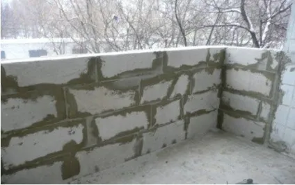 Балкон в будинку з піноблоків технологія кладки (технологія) Балкон в будинку з піноблоків технологія кладки